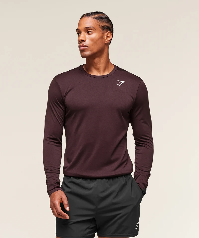 Gymshark Arrival Long Sleeve T-Shirt - Cherry Purple