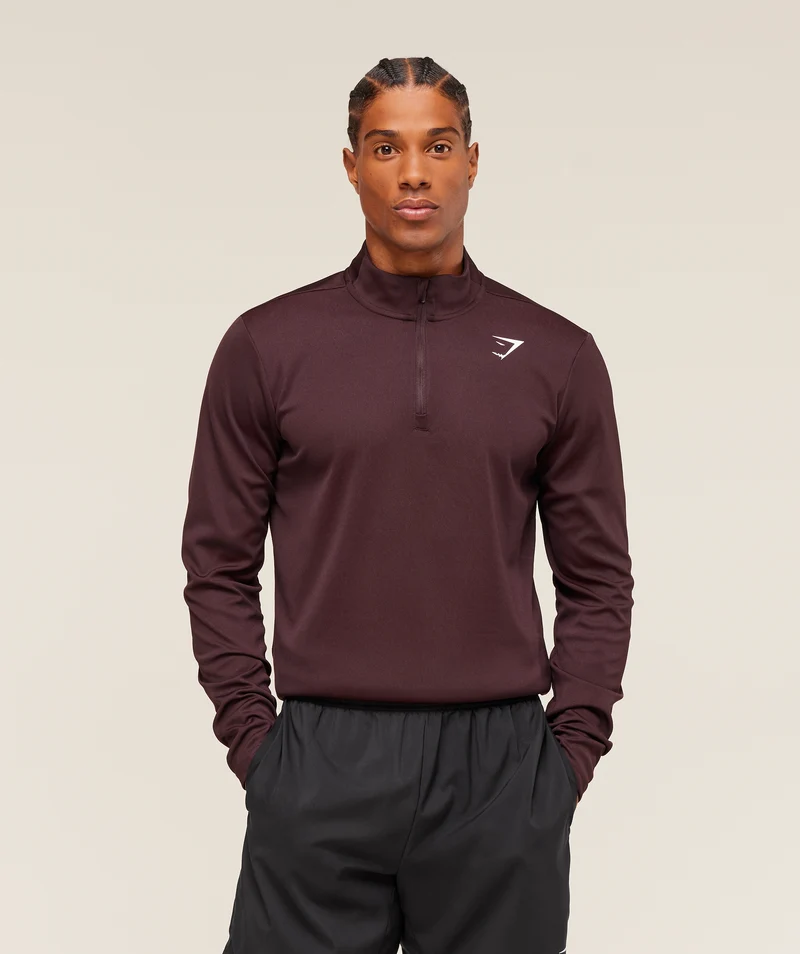 Gymshark Arrival 1/4 Zip - Cherry Purple