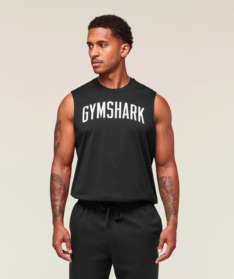 Gymshark Worn Graphic Tank - Black