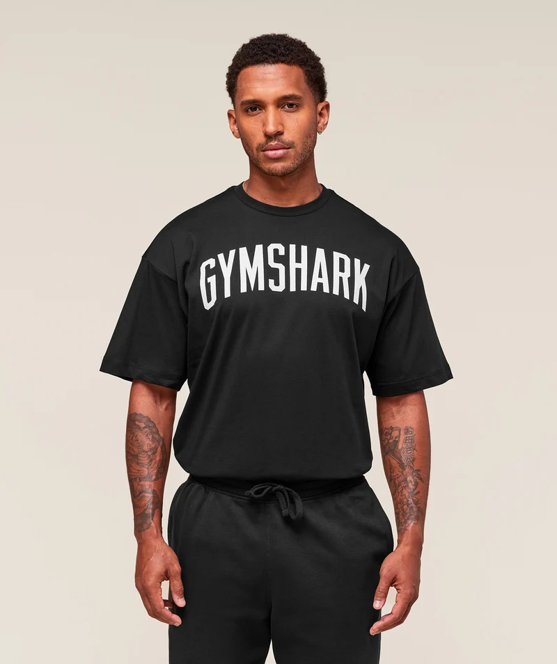 Gymshark Worn Graphic T-Shirt - Black