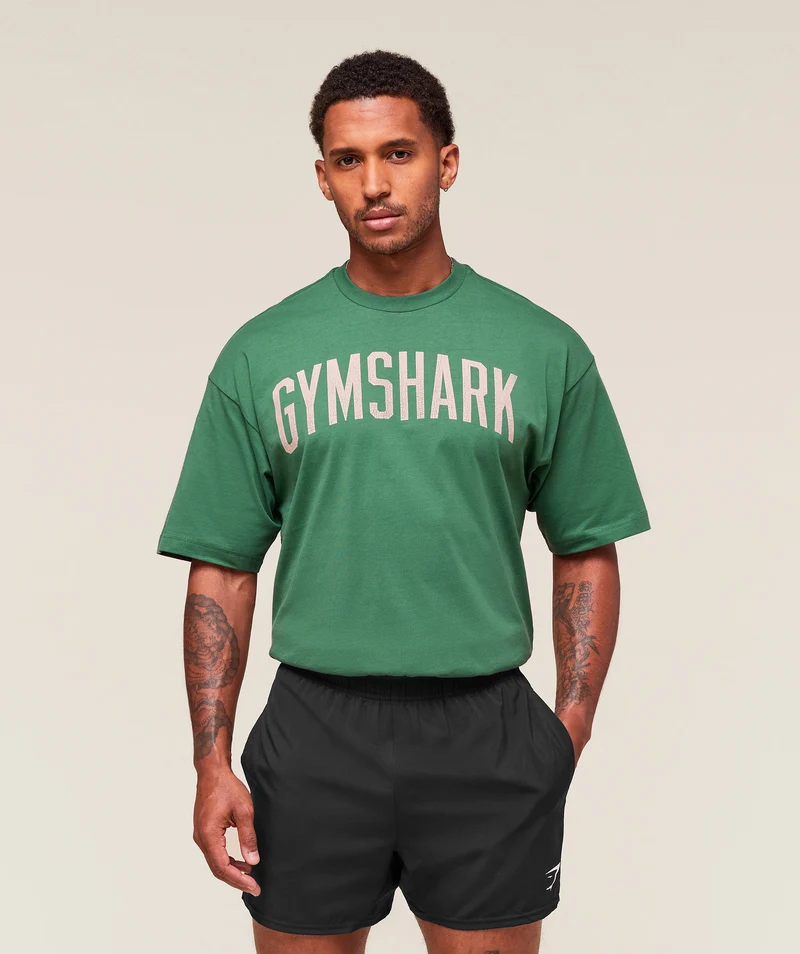 Gymshark Worn Graphic T-Shirt - Lift Green