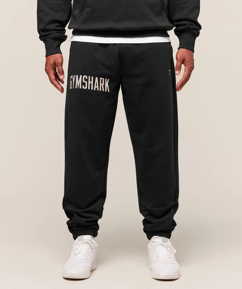 Gymshark Worn Graphic Joggers - Black