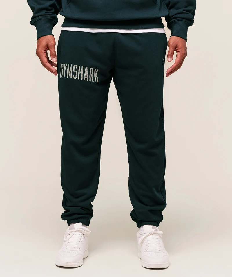 Gymshark Worn Graphic Joggers - Deep Petrol Blue