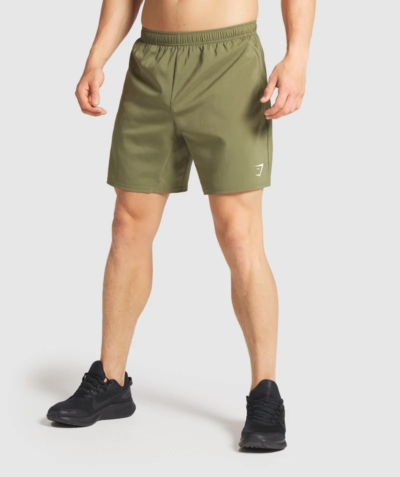 Gymshark Arrival Zip Pocket Shorts - Dark Green
