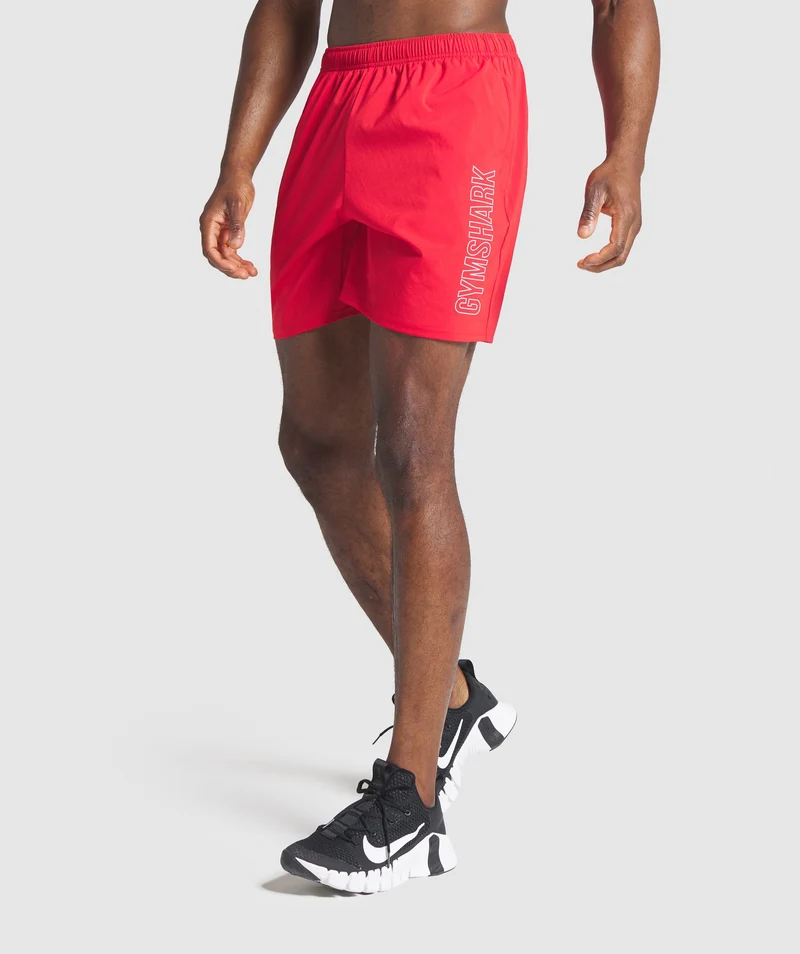 Gymshark Arrival Graphic Shorts - Red