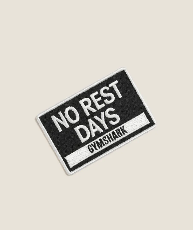 Gymshark No Rest Days Patch - Black