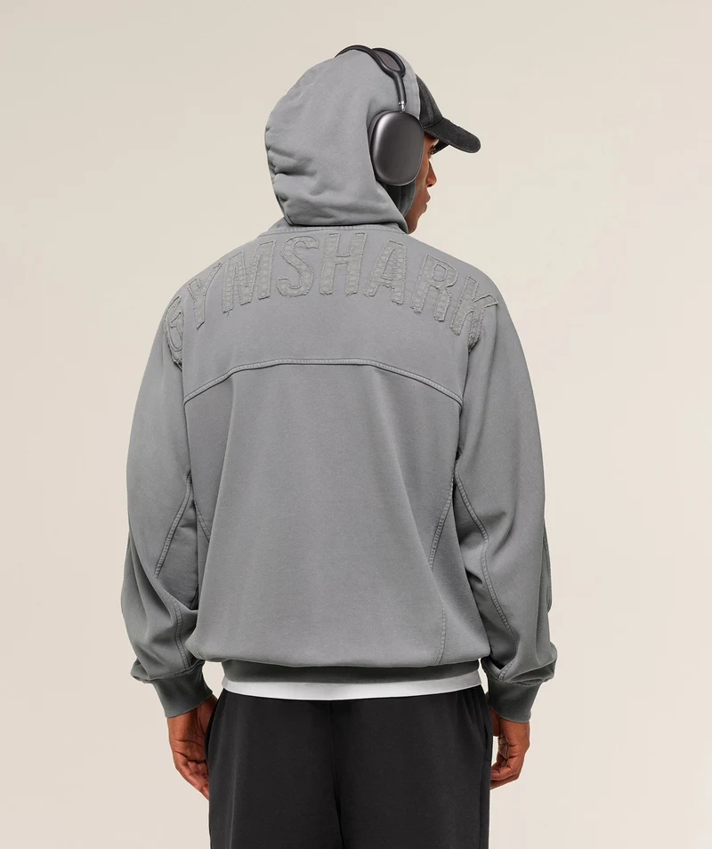 Gymshark Power Washed Hoodie - Medium Grey