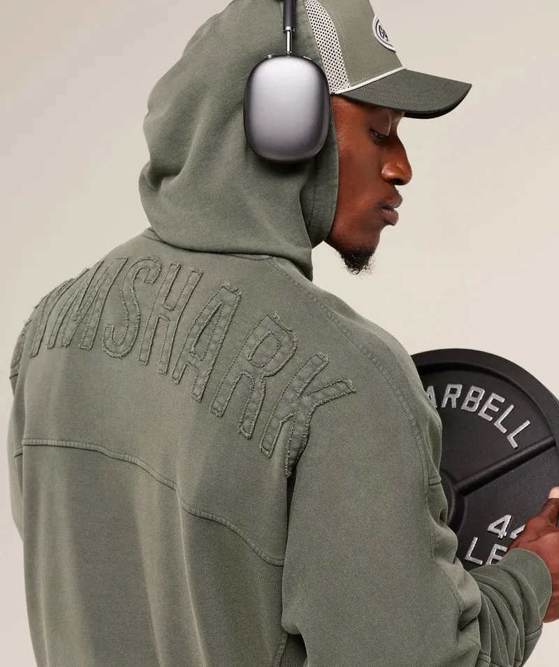 Gymshark Power Washed Hoodie - Strength Green