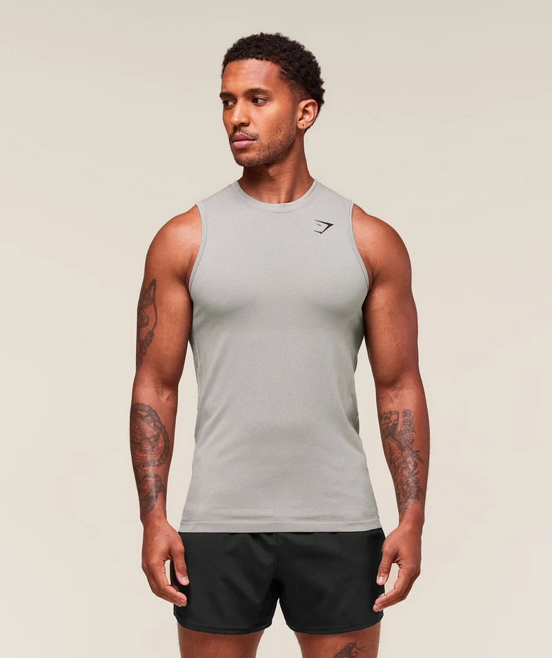 Gymshark Vital Tank - Light Grey/Smokey Grey