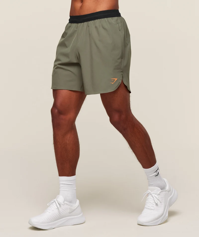 Gymshark Fit Repeat 6" Shorts - Base Green
