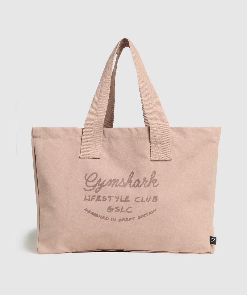 Gymshark Script Oversized Tote - Muted Pink