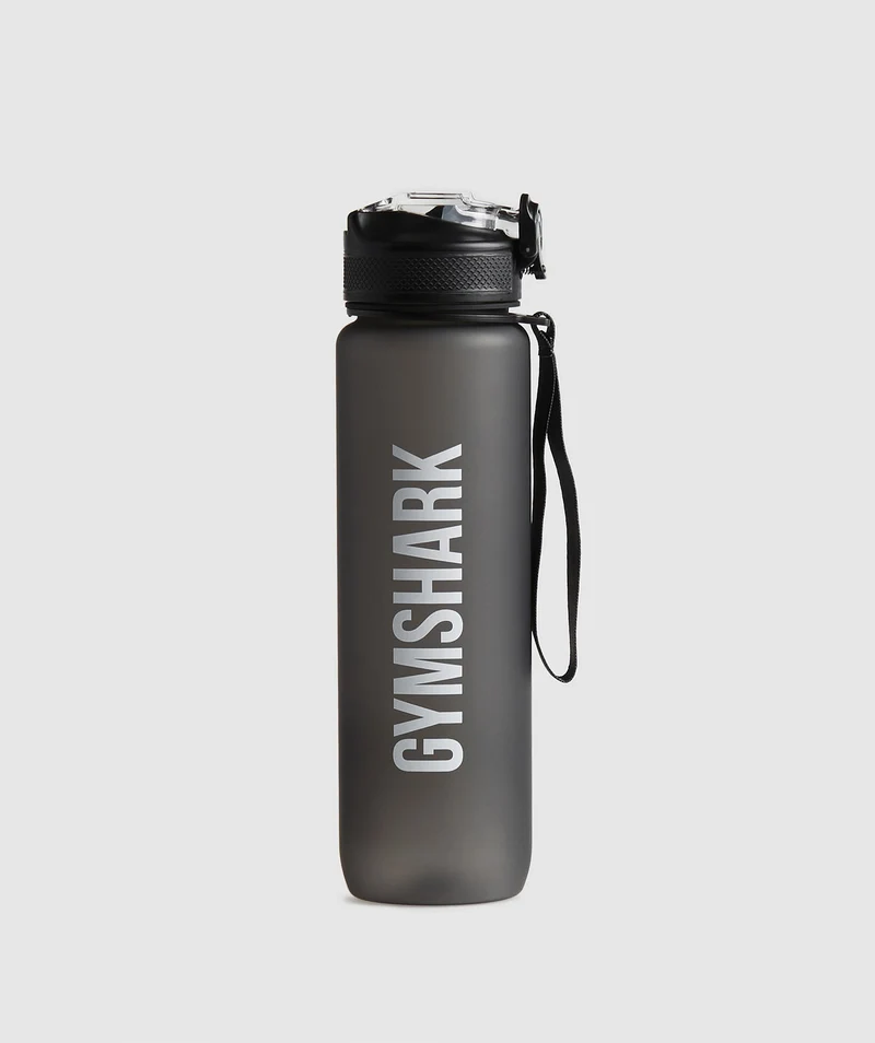Gymshark Sports Bottle With Straw - Asphalt Grey