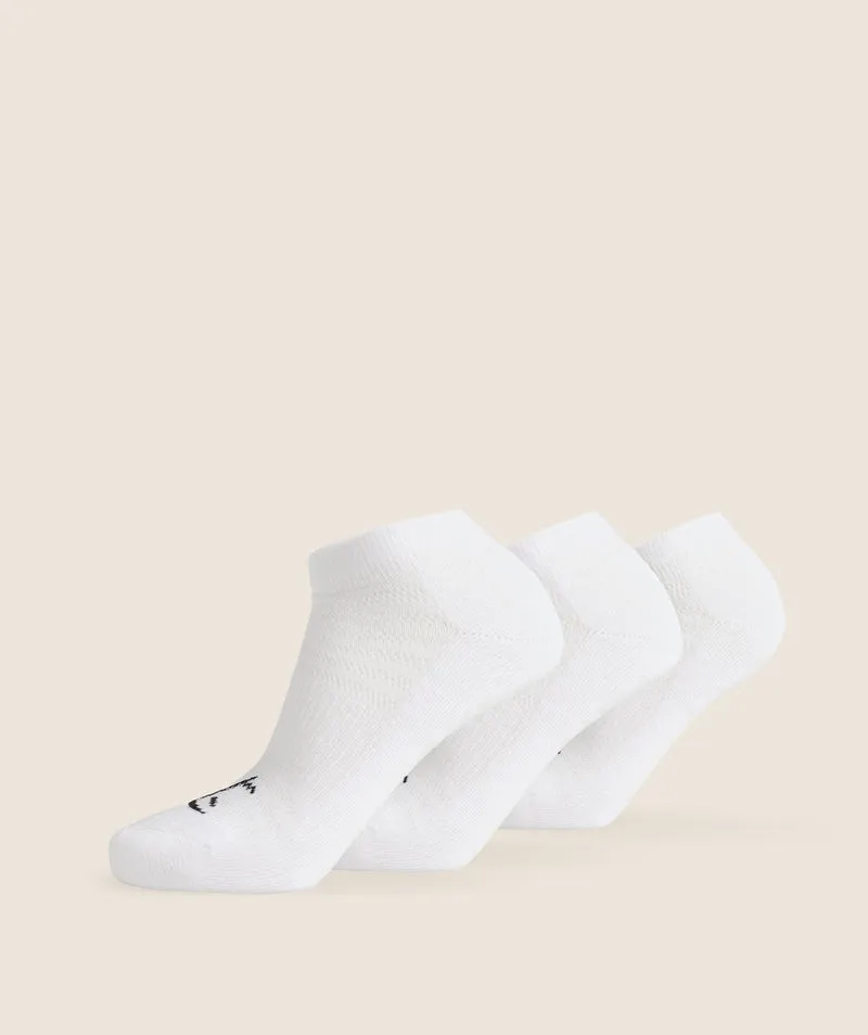 Gymshark Trainer Sock 3pk - White