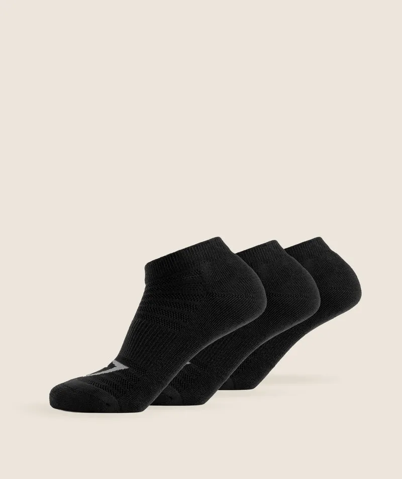 Gymshark Trainer Sock 3pk - Black