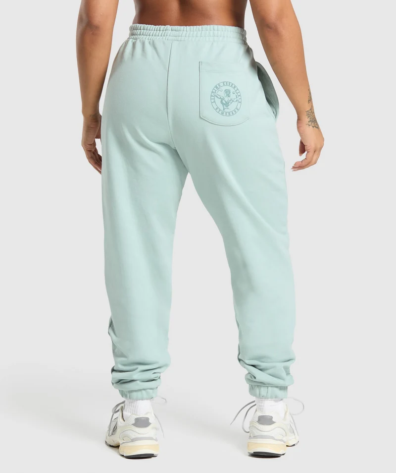 Gymshark Back Gains Graphic Joggers - Morning Blue