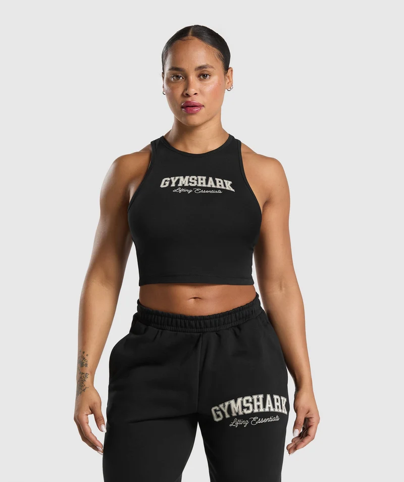 Gymshark Lifting Essentials Graphic Tank - Black