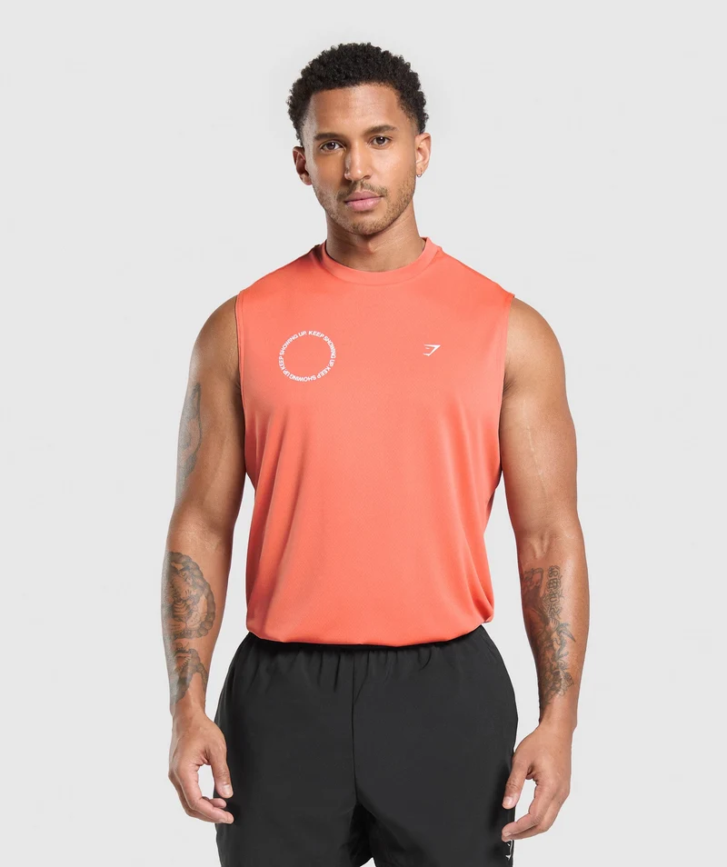 Gymshark Keep Showing Up Tank - Muted Coral