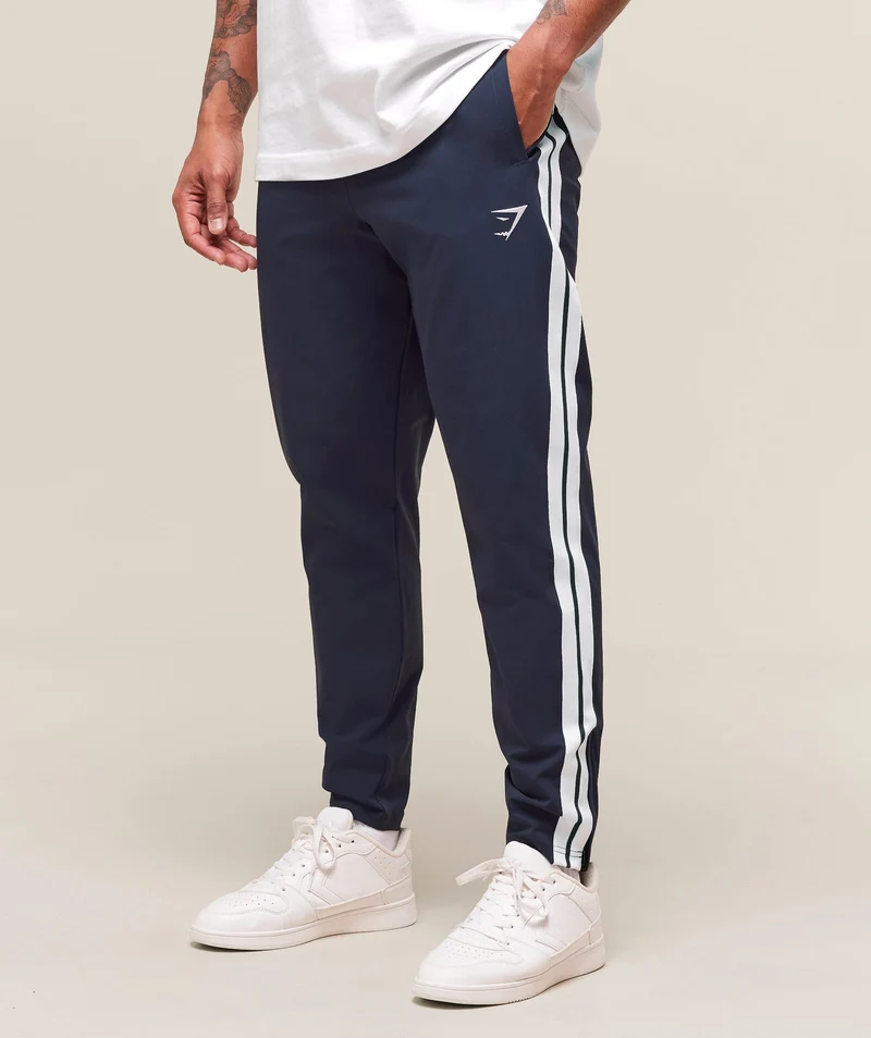 Gymshark Retro Side Stripe Joggers - Heavy Blue