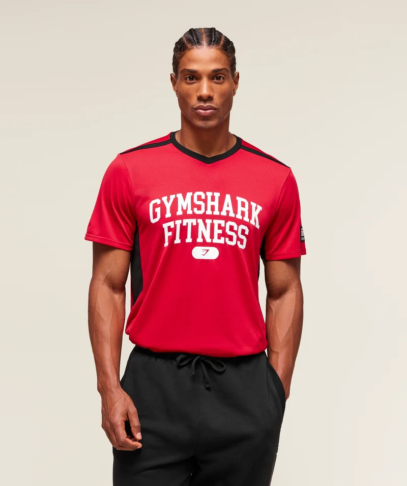 Gymshark Varsity Tech T-Shirt - Conditioning Red