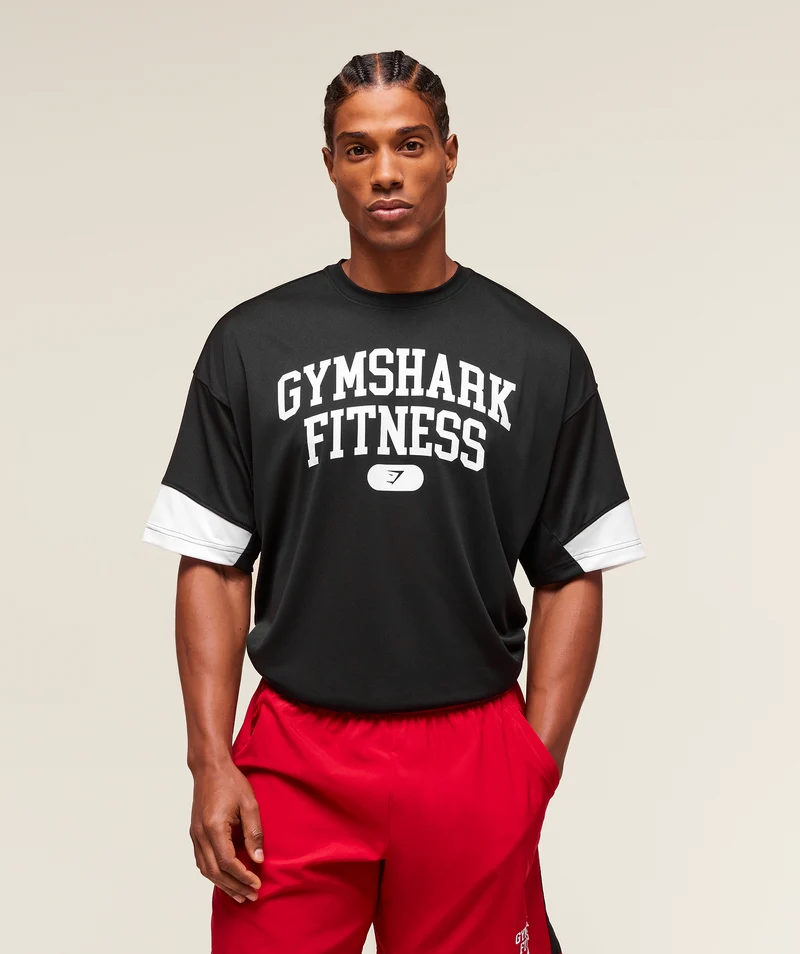 Gymshark Varsity Oversized T-Shirt - Black