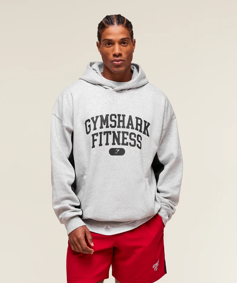 Gymshark Varsity Hoodie - Light Grey Core Marl