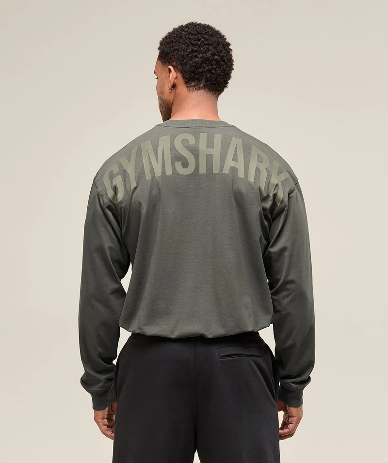 Gymshark Power Long Sleeve T-Shirt - Strength Green