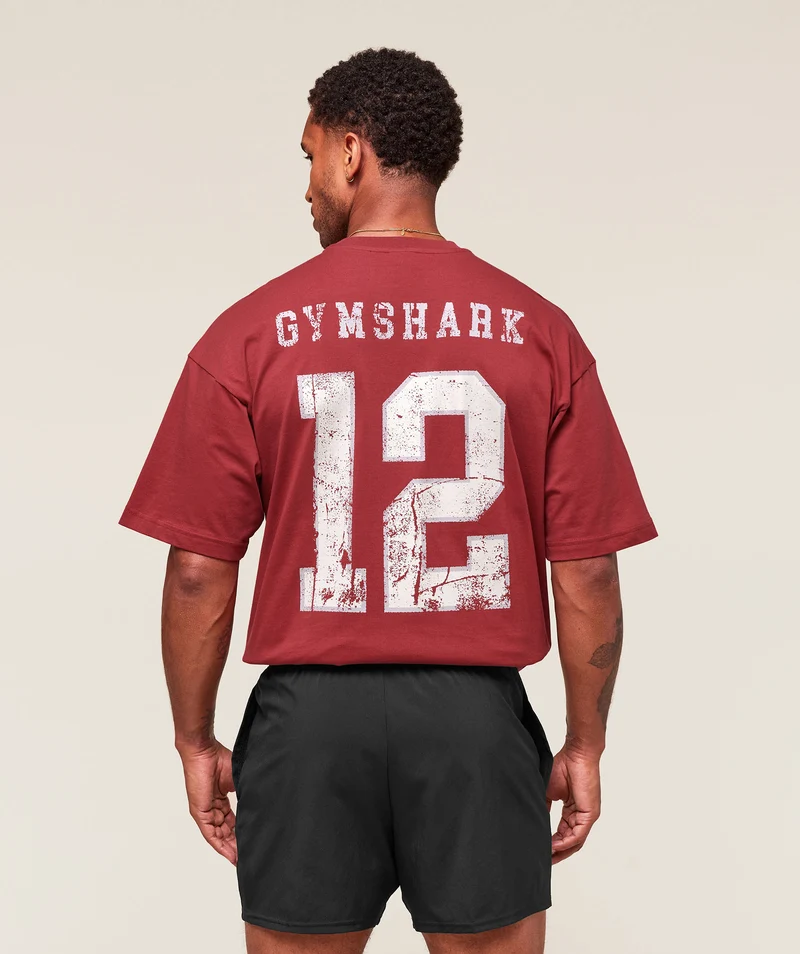 Gymshark Campus T-Shirt - Athletic Burgundy