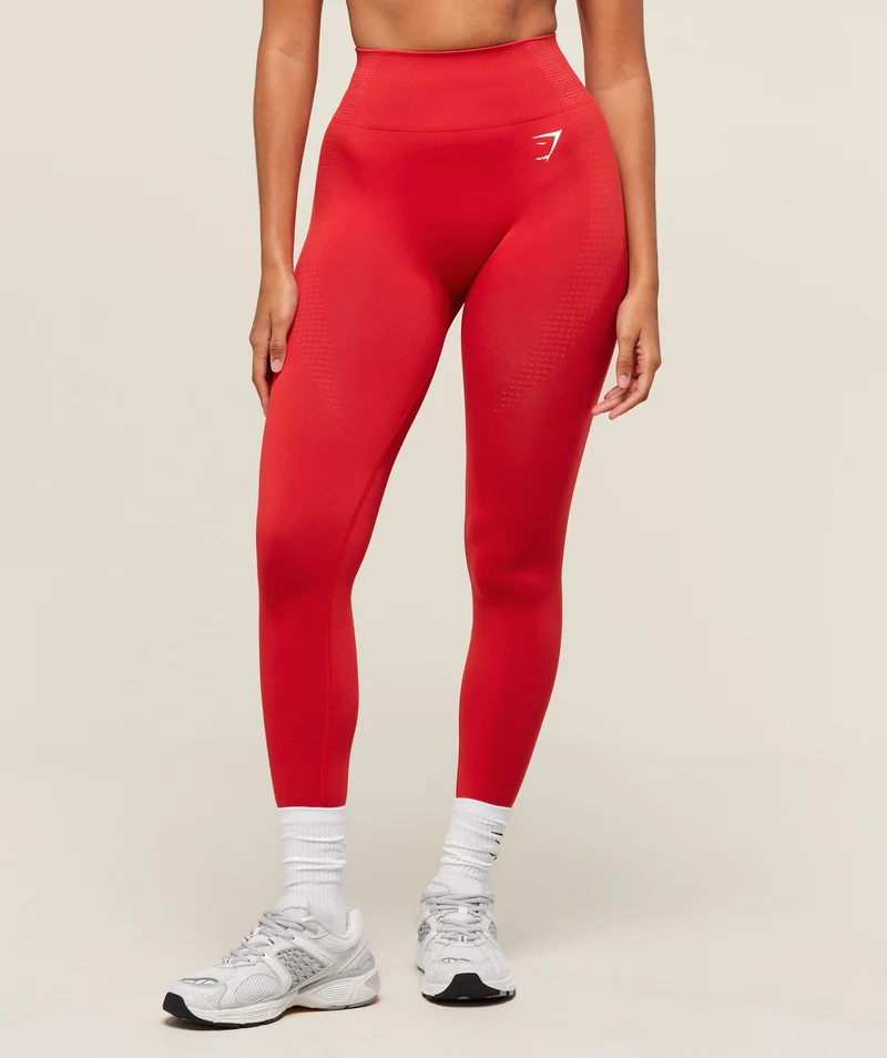 Gymshark Vital Sculpt Seamless Legging - Velocity Red/Marl