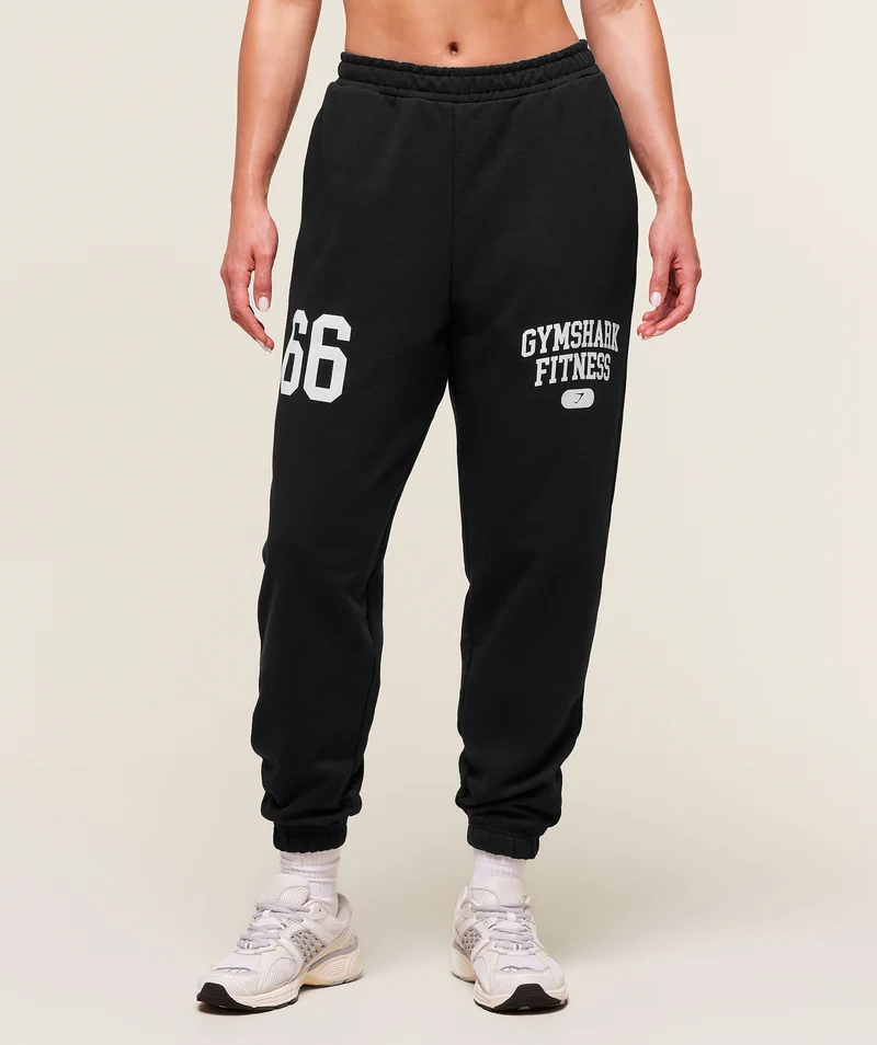 Gymshark Varsity Graphic Oversized Jogger - Black