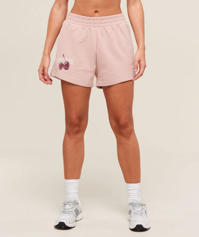 Gymshark Cherry Graphic Shorts - Lift Pink