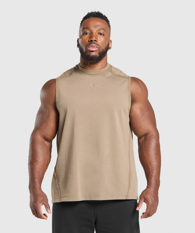 Gymshark Heavyweight Tank - Lifestyle Brown