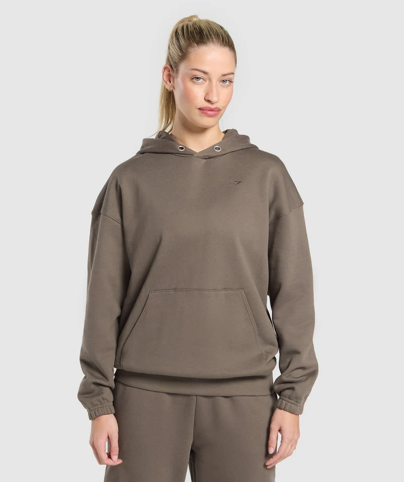 Gymshark Rest Day Sweats 2.0 Oversized Hoodie - Camo Brown