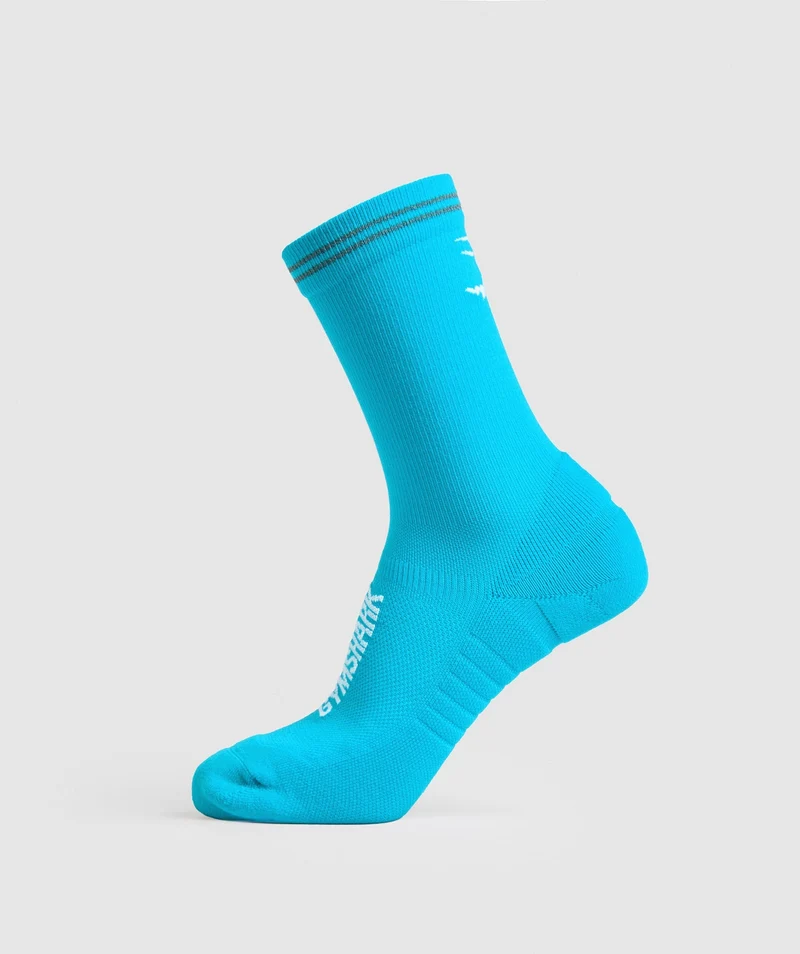 Gymshark Crew Running Socks - Brand Blue