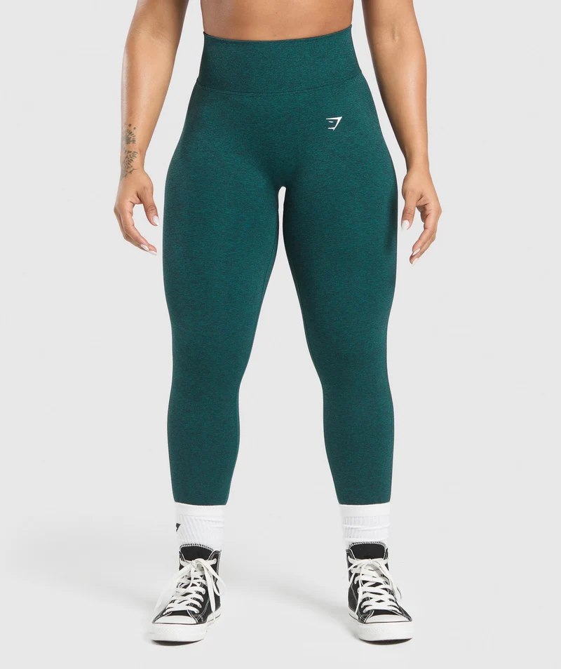 Gymshark Lift Seamless High-Rise Leggings - Functional Teal/Black Marl