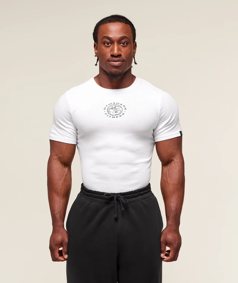 Gymshark Legacy Ribbed T-Shirt - White