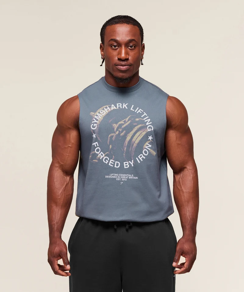 Gymshark Forged By Iron Tank - Iron Blue