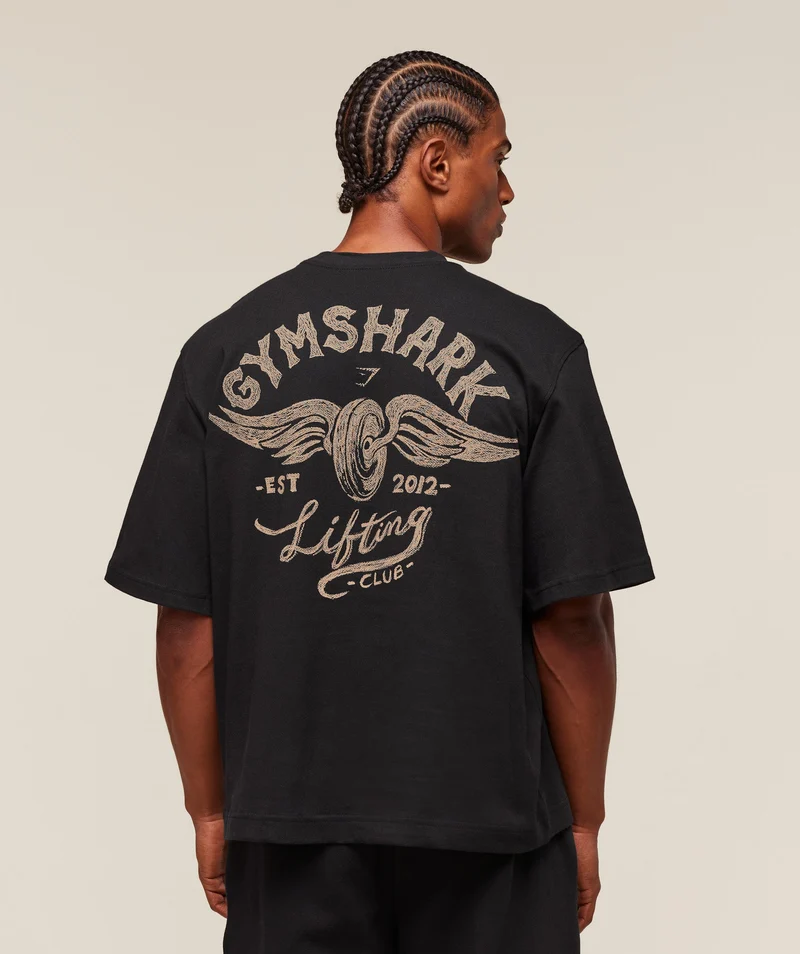 Gymshark Flying Weights T-Shirt - Black