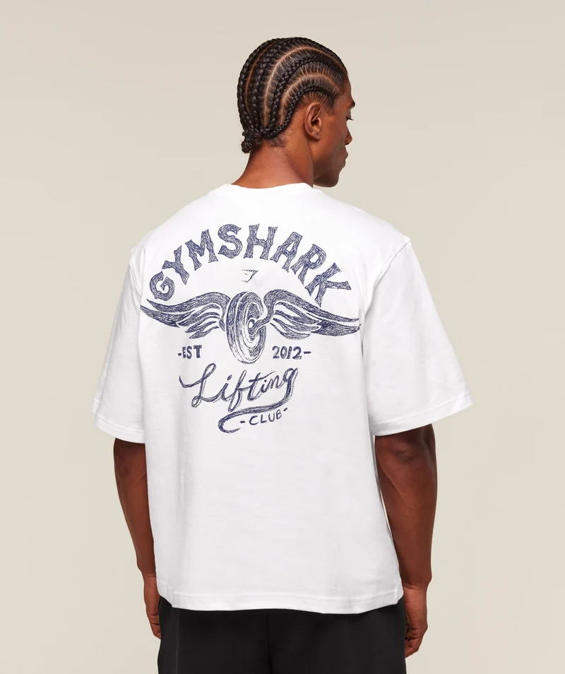 Gymshark Flying Weights T-Shirt - White