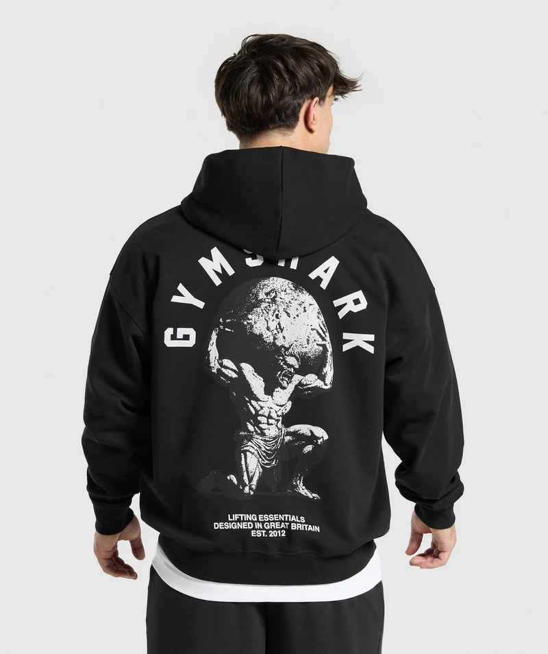 Gymshark Atlas Zip Up Hoodie - Black