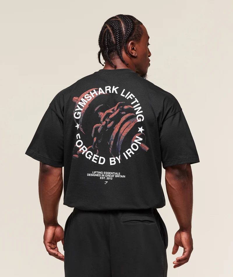 Gymshark Forged By Iron T-Shirt - Black