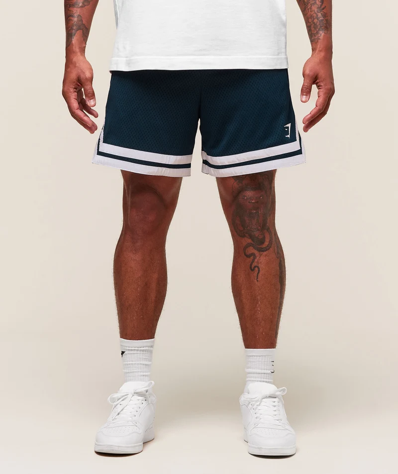 Gymshark Varsity Mesh Shorts - Navy