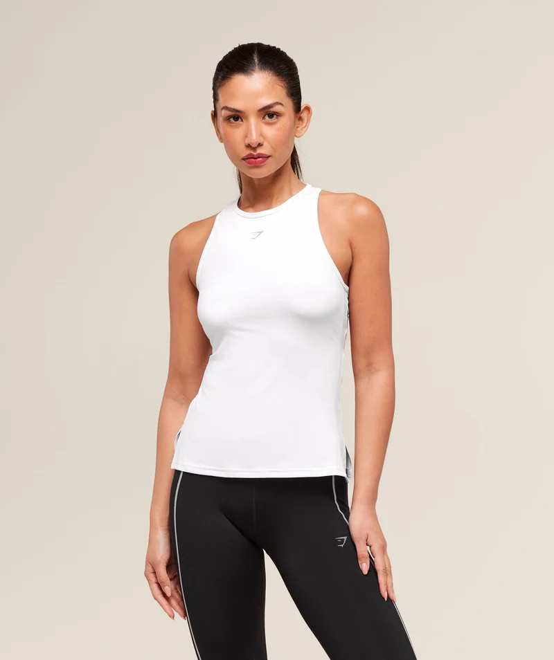 Gymshark Running Back Vent Tank - White