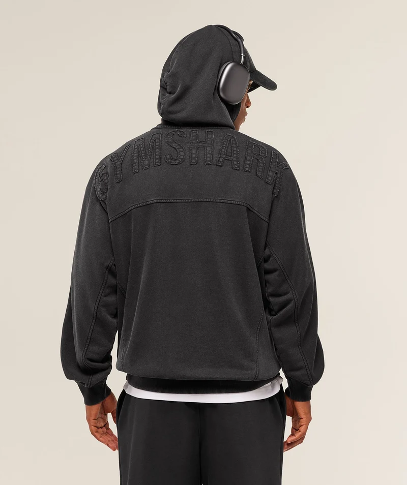 Gymshark Power Washed Hoodie - Black