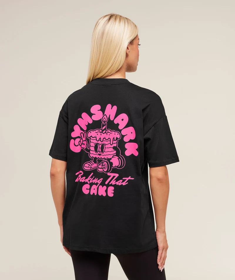 Gymshark Baking That Cake Graphic T-Shirt - Black