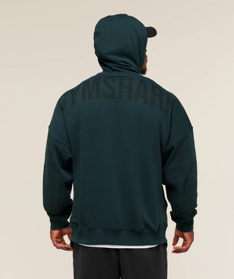 Gymshark Power Oversized Hoodie - Deep Petrol Blue