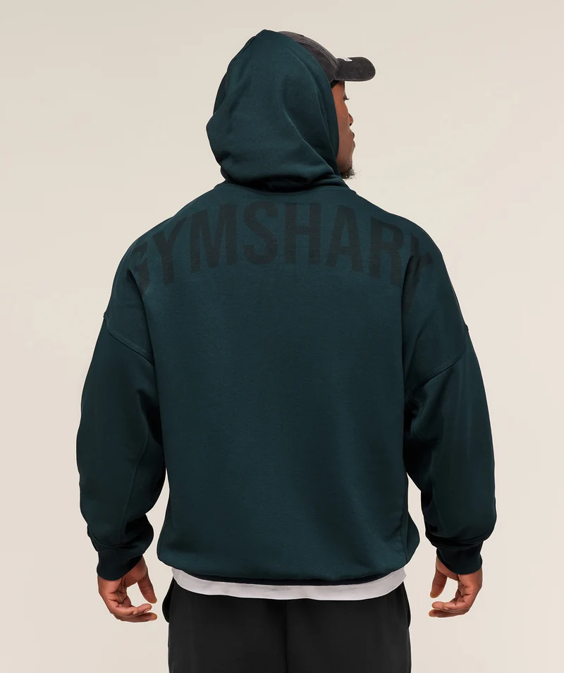 Gymshark Power Zip Up Hoodie - Deep Petrol Blue