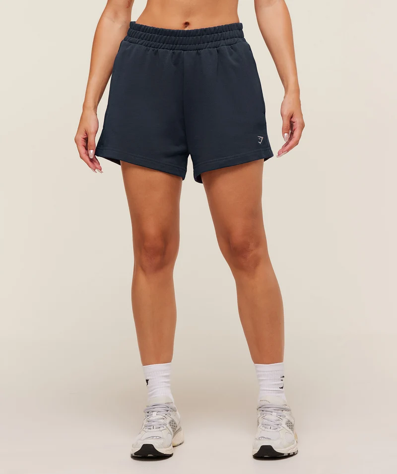 Gymshark Collegiate Graphic Shorts - Heavy Blue