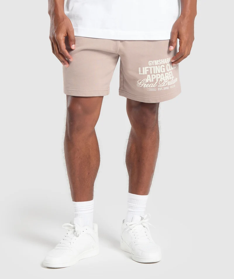 Gymshark Lifting Club Apparel Graphic Short - Stone Pink