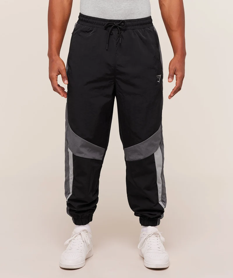 Gymshark Retro Track Pant - Black/Dark Grey/Smokey Grey