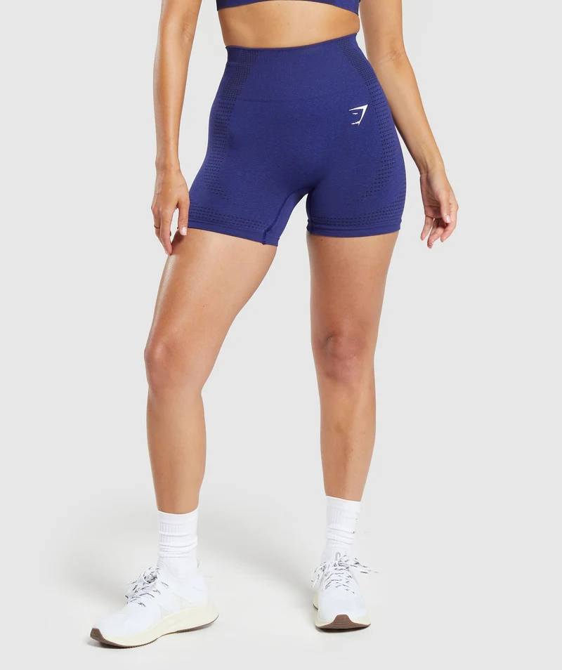 Gymshark Vital Seamless 2.0 Shorts - Cobalt Purple Marl
